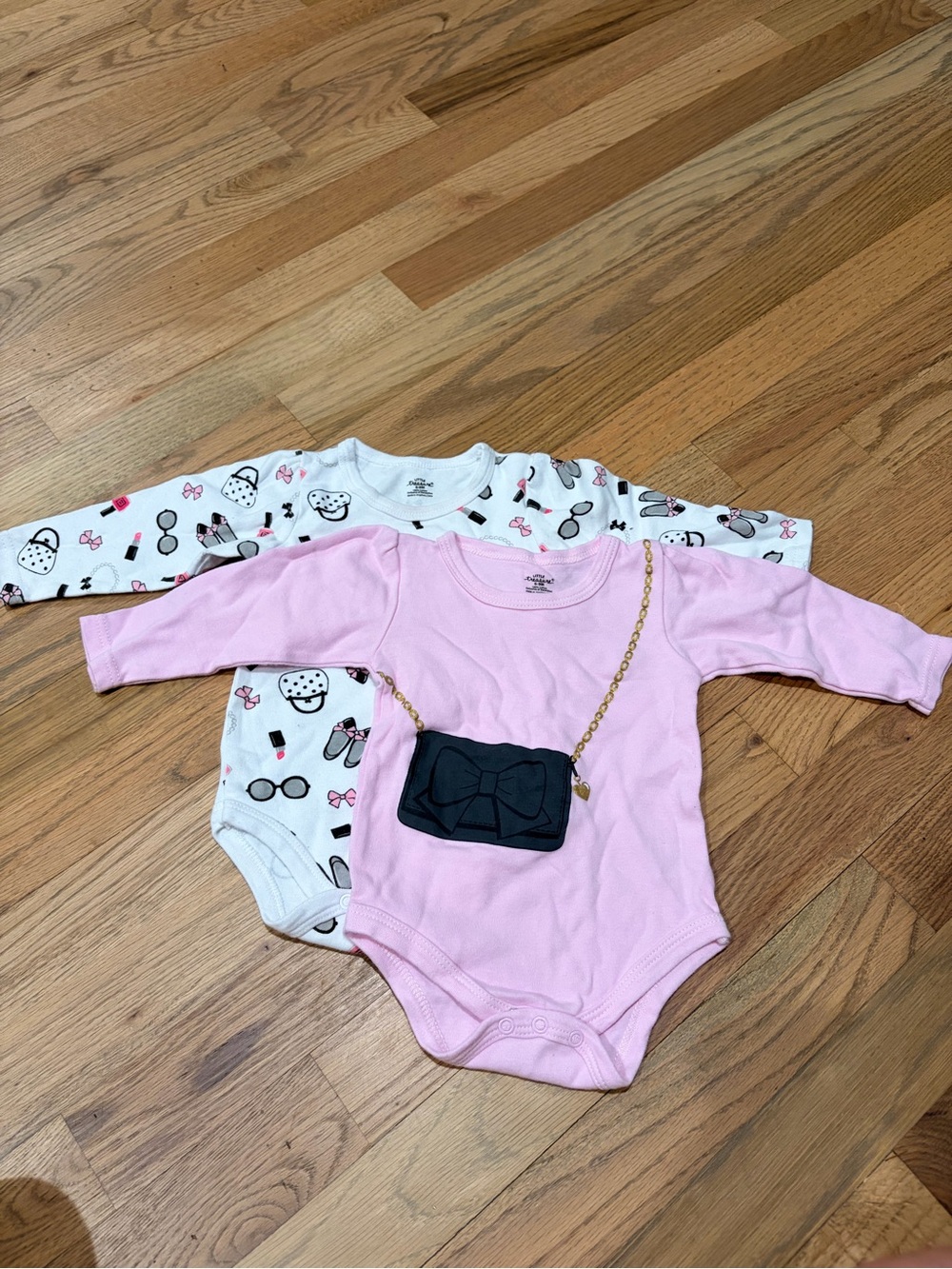Little Treasure brand baby girl long sleeve onesies